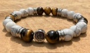 Bracelet Howlite - Œil de Tigre