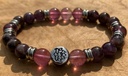 Bracelet Améthyste de Bolivie - Fluorine Violette