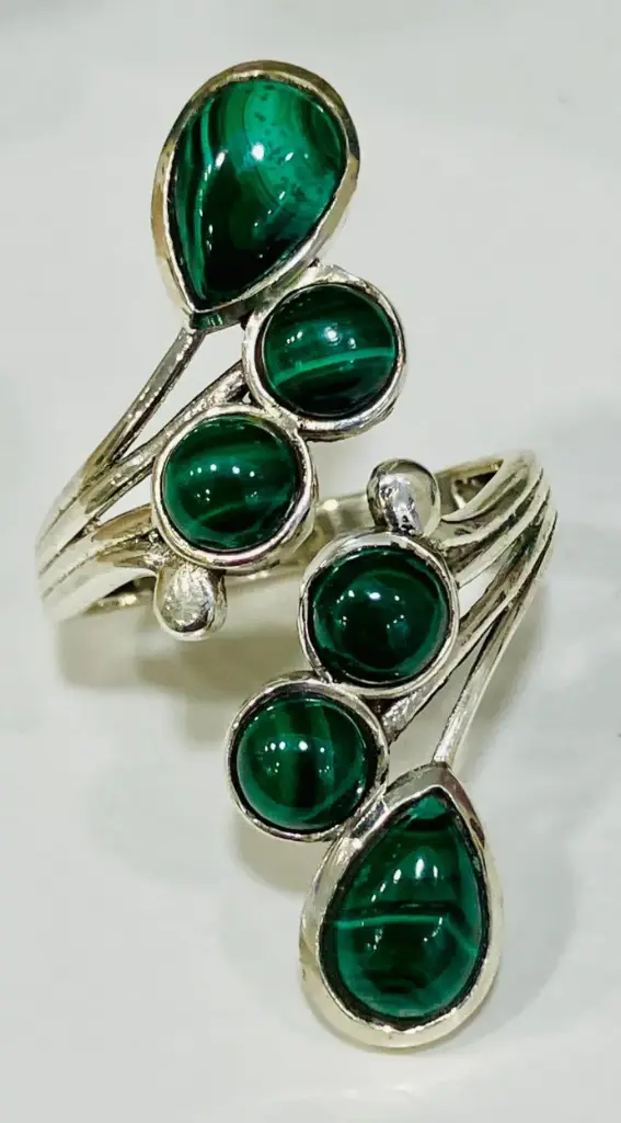 Bague Malachite en Argent 925