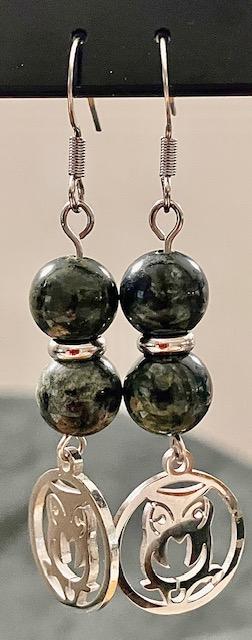 Boucles d'oreilles en Jaspe Kambaba