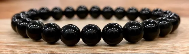 Bracelet Obsidienne Œil Céleste 8mm (Taille grand poignet)