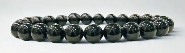 Bracelet Tourmaline Noire 8mm (Taille grand poignet)