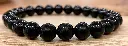 Bracelet Tourmaline Noire 8mm (Taille grand poignet)