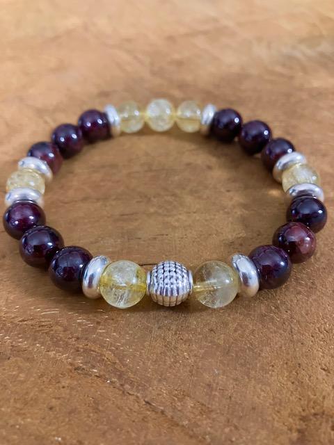 Bracelet Grenat - Citrine