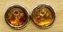 Boucles d'oreilles Ambre véritable puce