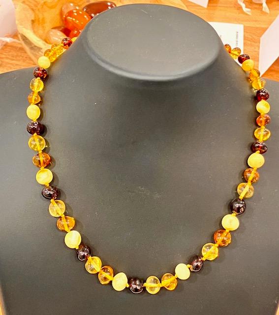 Collier en Ambre Baltique Multicolore