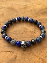 Bracelet Lapis-lazuli et Obsidienne neige