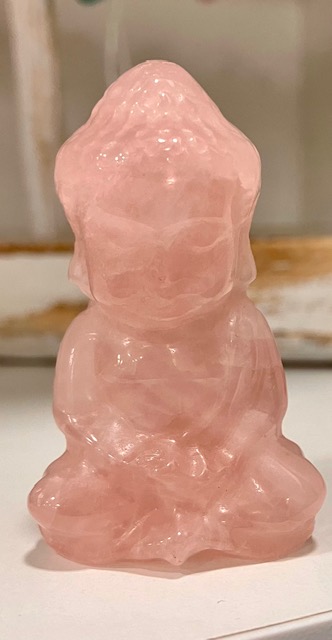 Bouddha en Quartz rose
