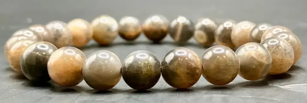 Bracelet Pierre de Lune Noire 8mm