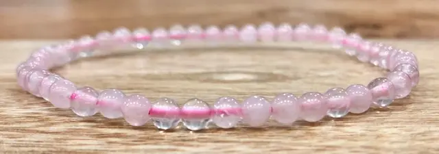 Bracelet Quartz Rose 4mm