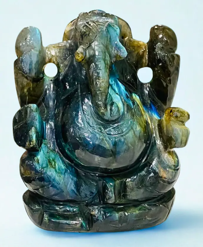 Sculpture Ganesh en Labradorite