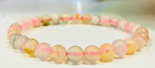 Bracelet Agate Fleur de Cerisier 6mm