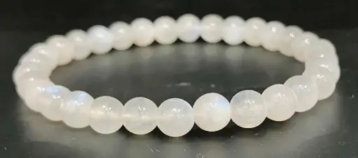 Bracelet Pierre de Lune Bleutée 6mm