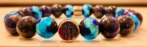 Bracelet en Lapis Lazuli et Perles d'Okinawa