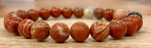 Bracelet Jaspe Rouge 8mm