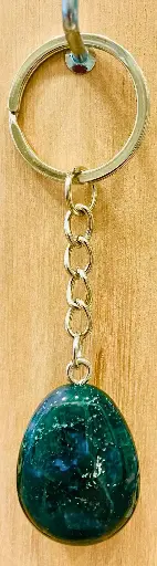 Porte clé en Agate mousse forme goutte