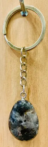 Porte clé en Larvikite forme goutte