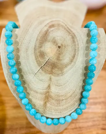 Collier Amazonite du Pérou 6mm