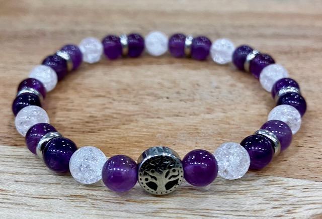 Bracelet Améthyste - Cristal crack