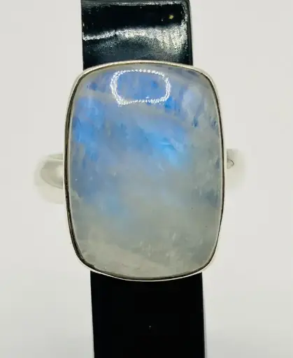 Bague Pierre de Lune bleutée