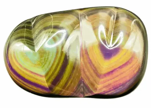 Double cœur en Obsidienne Œil Céleste