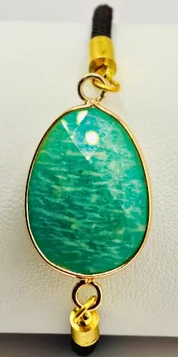 Bracelet cordon réglable en Amazonite