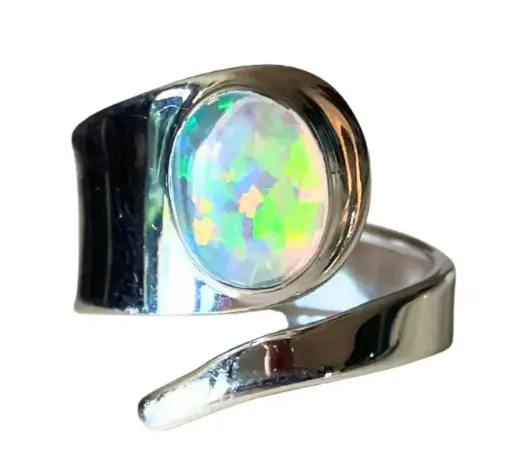 Bague Opale Welo en Argent 925
