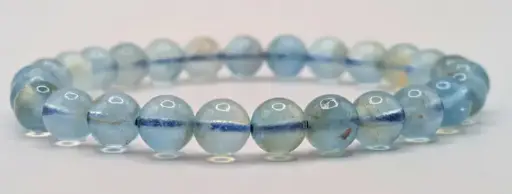 Bracelet Aigue-Marine du Brésil (Bahia) 6mm
