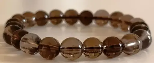 Bracelet Quartz fumé 8mm