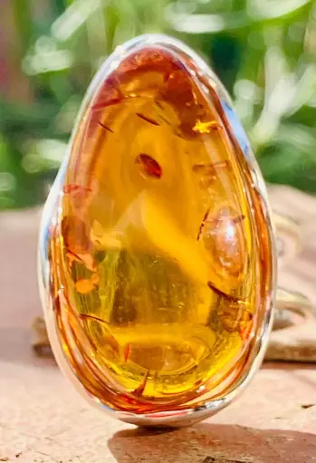 Bague Ambre Jaune