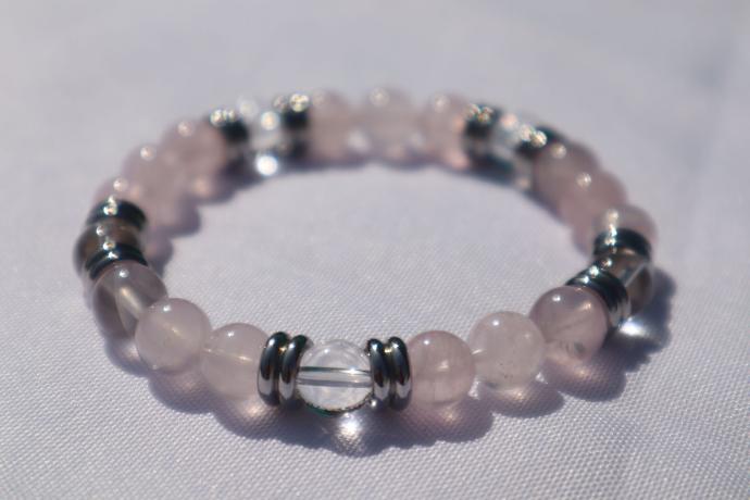 Bracelet Quartz rose - Cristal de roche
