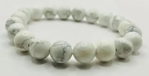 Bracelet Howlite 8mm (Taille petit poignet/enfant)