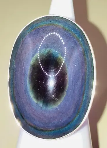 Bague Obsidienne Œil Céleste en Argent 925