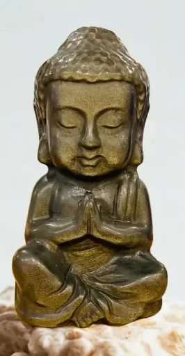 Bouddha de collection en Obsidienne Dorée (Qualité AAA)