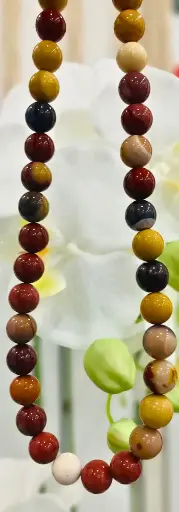 Collier en Jaspe Mokaïte