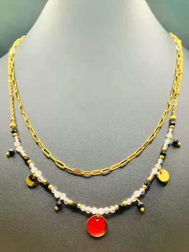 Collier Duo Tourmaline Noire - Cristal de Roche fumé