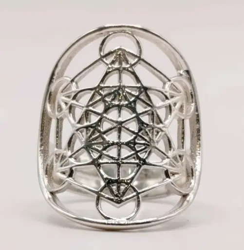 Bague Cube de Métatron en Argent 925