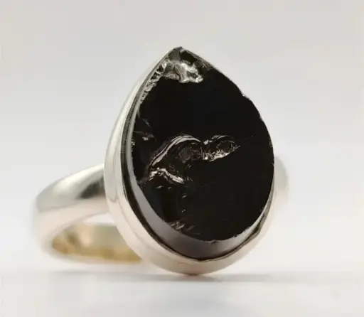Bague Shungite en Argent 925 Taille 54