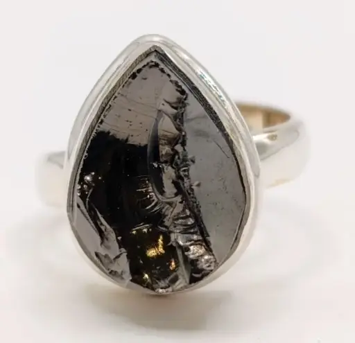 Bague Shungite en Argent 925 Taille 48