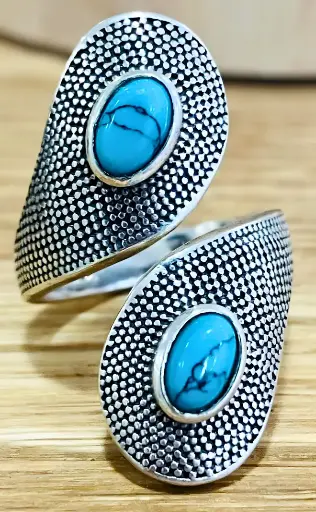 Bague Turquoise du Mexique en Argent 925