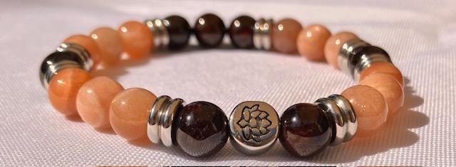 Bracelet Pierre de Soleil - Grenat