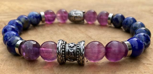 Bracelet Lapis-Lazuli - Fluorine Violette