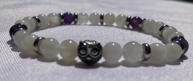 Bracelet Pierre de Lune - Améthyste