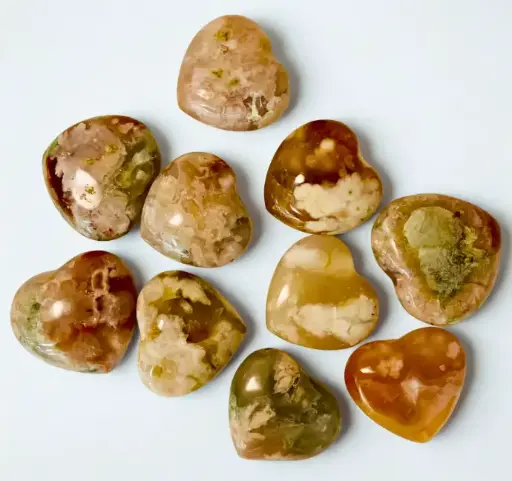 Cœur Agate Fleur