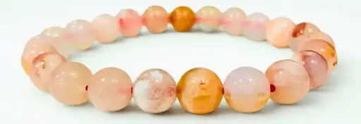 Bracelet Agate Fleur de Cerisier 8mm