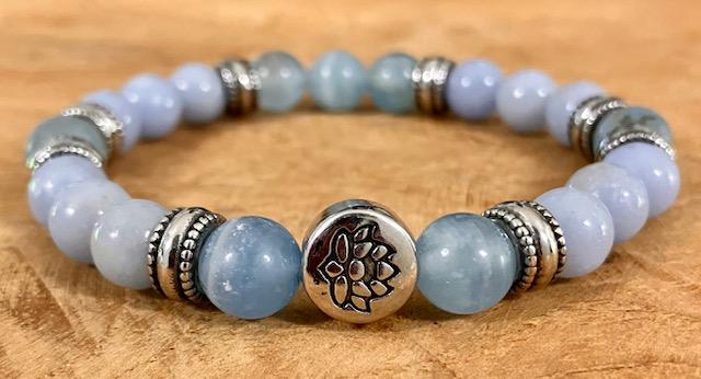 Bracelet Angélite - Calcite Bleue