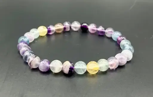 Bracelet Fluorine Multicolore 6mm