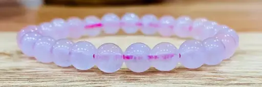 Bracelet Quartz rose 6mm (Taille petit poignet/enfant)