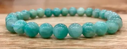 Bracelet Amazonite 6mm Pérou