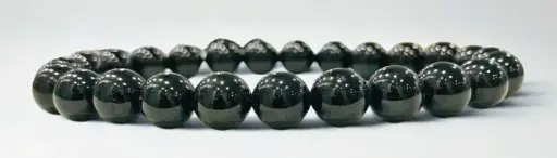 Bracelet Tourmaline Noire 8mm (Taille grand poignet)